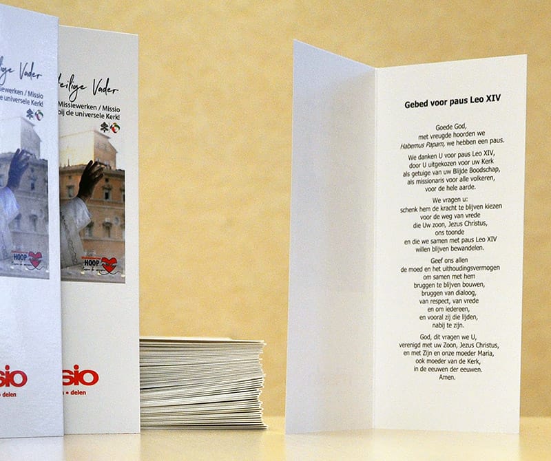 Missio gebedsfolder paus Leo XIV detail